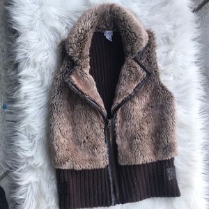 Faux fur vest